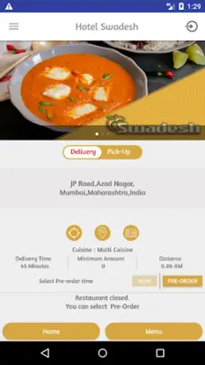 Swadesh Restaurant android App screenshot 6